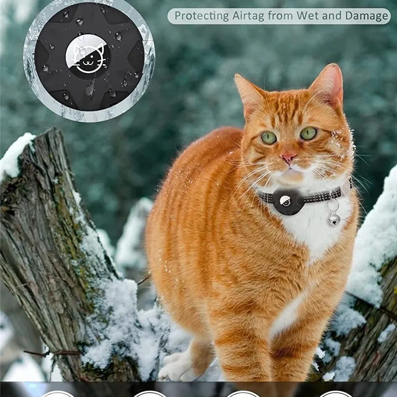 Cat Collar with Silicone Tracker attachment