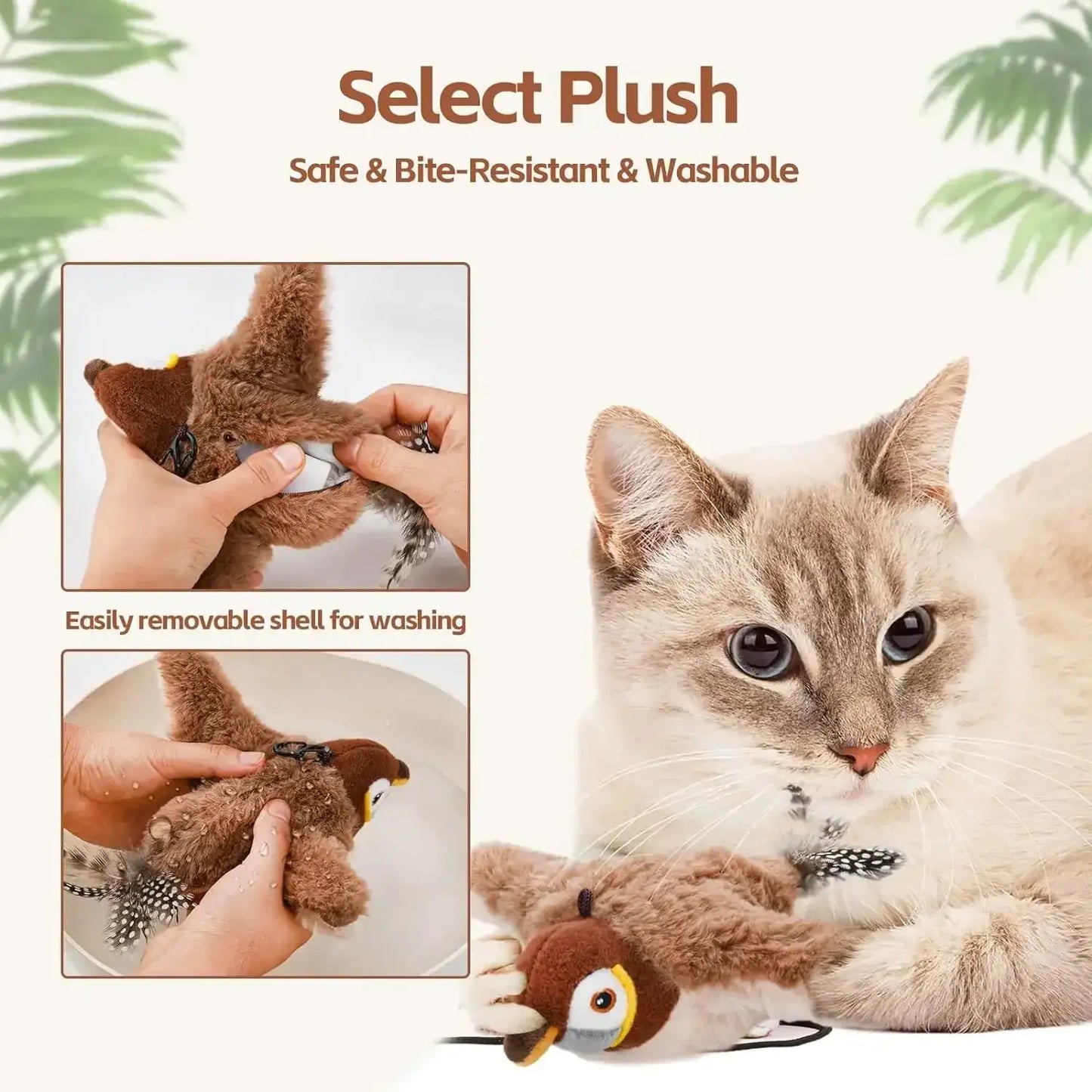 Playful Purr Bird Toy