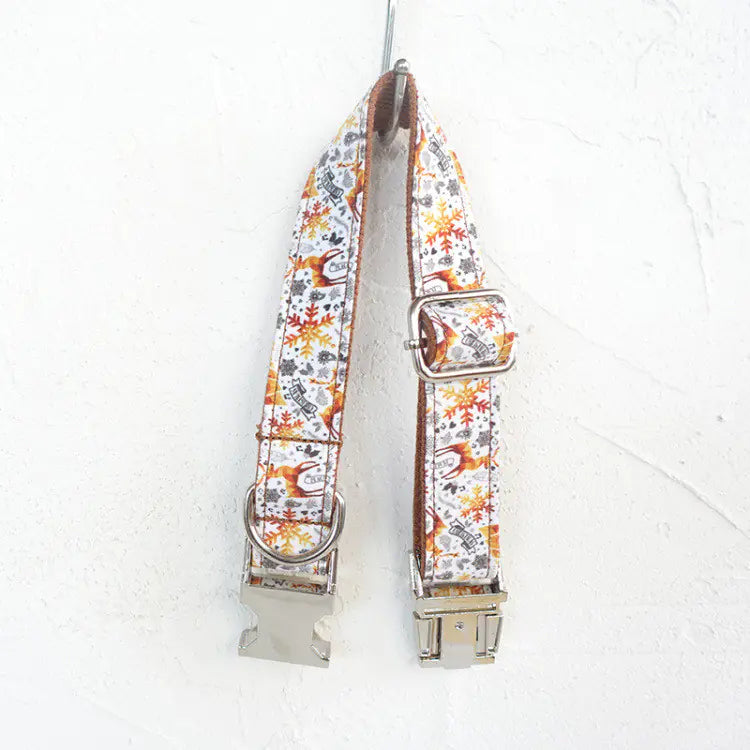 Golden Holiday Dog Collar by MUTTCO