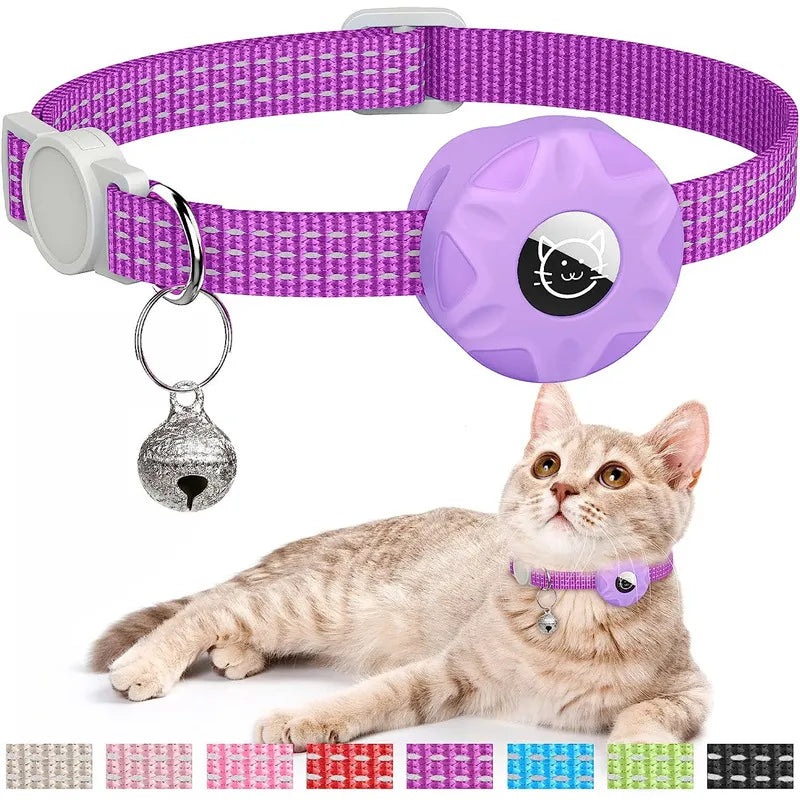 Cat Collar with Silicone Tracker attachment