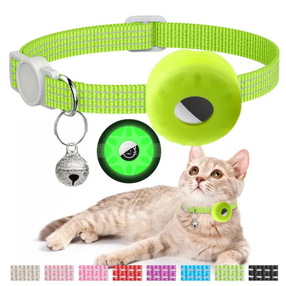 Cat Collar with Silicone Tracker attachment