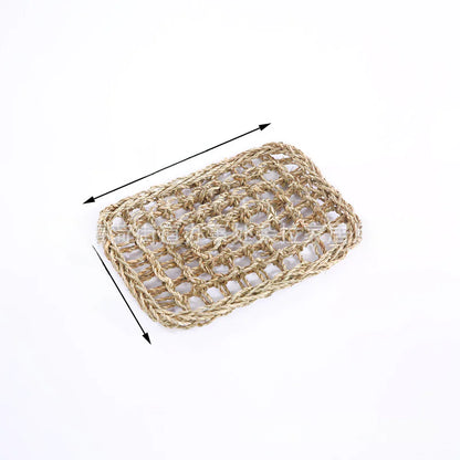 Woven Lizard Bed and Grass Mat for Pets