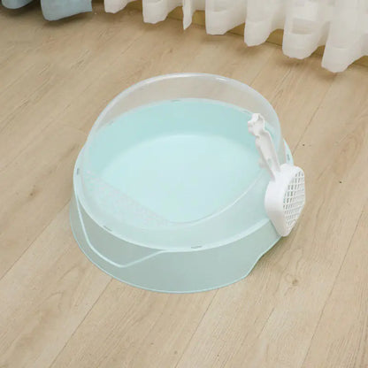 Large Semi-Enclosed Kitty Litter Box with Scoop