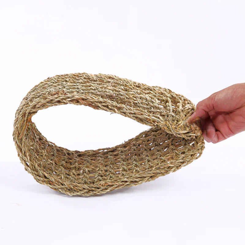 Woven Lizard Bed and Grass Mat for Pets