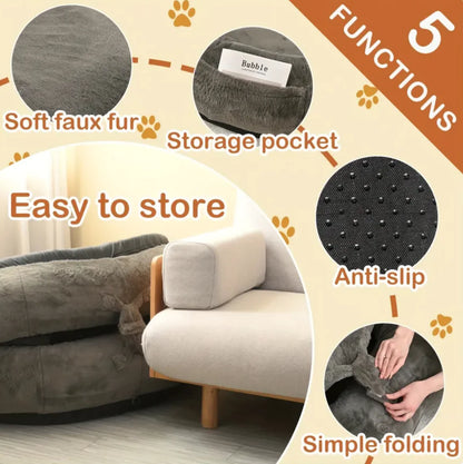 Oversize Gray Companion Bed