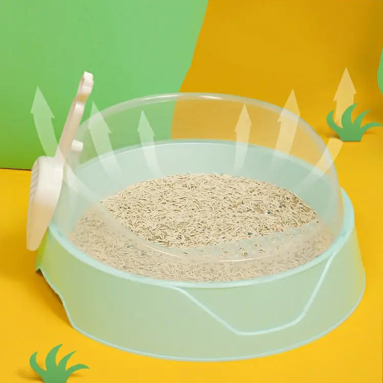 Large Semi-Enclosed Kitty Litter Box with Scoop