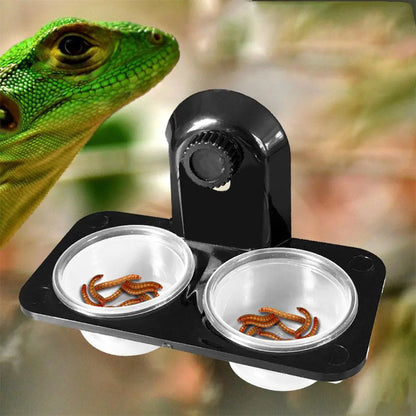 Sleek Wall-Fit Reptile Hydration & Eating Station