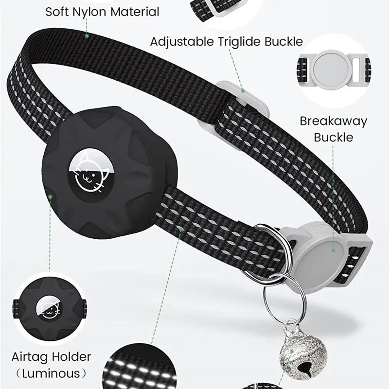 Cat Collar with Silicone Tracker attachment